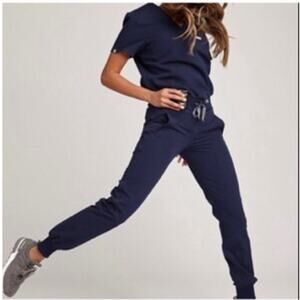 FIGS *SET* 22 Pocket Jogger Pants Catarina One Pocket Scrub Top Navy XXL TALL